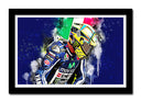 Cuadro enmarcado negro Moto GP, Valentino Rossi, wallpaper