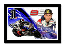 Cuadro enmarcado negro Moto Gp, Jorge Lorenzo, Wallpaper, Fiat 99