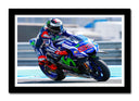 Cuadro enmarcado negro Moto Gp, Jorge Lorenzo, Yamaha