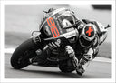 Lámina Moto Gp, Jorge Lorenzo, Blanco y negro, Yamaha