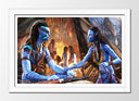 Cuadro enmarcado blanco avatar 2, el sentido del agua, james cameron