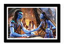 Cuadro enmarcado negro avatar 2, el sentido del agua, james cameron