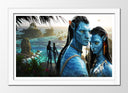 Cuadro enmarcado blanco avatar 2, el sentido del agua, james cameron