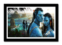 Cuadro enmarcado negro avatar 2, el sentido del agua, james cameron