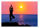Lámina Yoga, puesta de sol