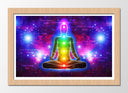 Cuadro enmarcado natural Yoga, Chakra, postura yoga