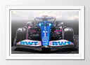 Cuadro enmarcado blanco Fórmula 1, alpine A523
