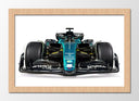 Cuadro enmarcado natural Fórmula 1, aston martin AMR23, Fernando Alonso