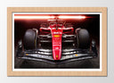 Cuadro enmarcado natural Fórmula 1, Ferrari SF-23, Charles Leclerc, Carlos Sainz