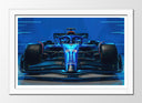 Cuadro enmarcado blanco Fórmula 1, Williams FW45