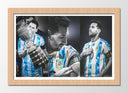 Cuadro enmarcado natural Futbol, Messi, Angentina