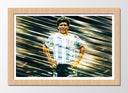 Cuadro enmarcado natural Futbol, Maradona, Argentina