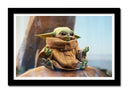 Cuadro enmarcado negro Baby Yoda Star Wars La Guerra de las Galaxias