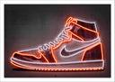 Lámina zapatilla air force one nike retro, neon