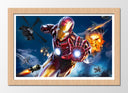 Cuadro enmarcado natural marvel, iron man, superheroe