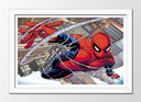 Cuadro enmarcado blanco marvel, spiderman, comic