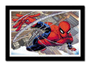 Cuadro enmarcado negro marvel, spiderman, comic