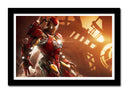 Cuadro enmarcado negro marvel, iron man , superheroe