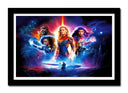 Cuadro enmarcado negro marvel, capitana marvel, the marvels