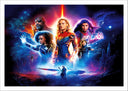Lámina marvel, capitana marvel, the marvels
