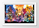 Cuadro enmarcado blanco marvel, X-men, fantasia, superheroes
