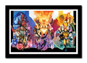 Cuadro enmarcado negro marvel, X-men, fantasia, superheroes