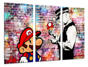 Tríptico Arte callejero, banksy, mario bross