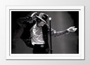 Cuadro enmarcado blanco Michael Jackson Pop
