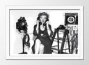 Cuadro enmarcado blanco Marilyn Monroe, actriz, pelicula, cine