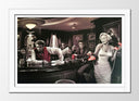 Cuadro enmarcado blanco Elvis Presley, Marilyn Monroe, James Dean, Humphrey Bogart