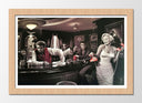 Cuadro enmarcado natural Elvis Presley, Marilyn Monroe, James Dean, Humphrey Bogart