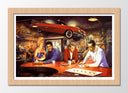 Cuadro enmarcado natural Elvis Presley, Marilyn Monroe, James Dean, Humphrey Bogart