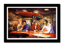 Cuadro enmarcado negro Elvis Presley, Marilyn Monroe, James Dean, Humphrey Bogart