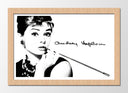 Cuadro enmarcado natural audry hepburn, actriz, modelo, peliculas