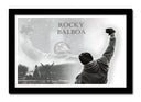 Cuadro enmarcado negro Rocky Balboa, boxeo, deporte