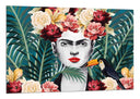 Cuadro Frida kahlo, fondo tropical, artista, mujer