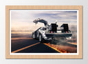 Cuadro enmarcado natural regreso al futuro, cine, coche, tiempo
