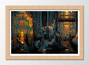 Cuadro enmarcado natural ilustracion batman, estilo comic, the dark night