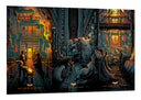 Cuadro ilustracion batman, estilo comic, the dark night