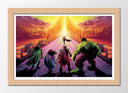 Cuadro enmarcado natural ilustracion, marvel, estilo comic