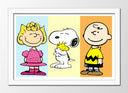 Cuadro enmarcado blanco Infantil Snoopy