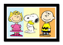 Cuadro enmarcado negro Infantil Snoopy