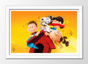 Cuadro enmarcado blanco Infantil Snoopy