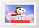 Cuadro enmarcado blanco Infantil Snoopy
