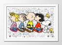 Cuadro enmarcado blanco Infantil Snoopy