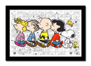 Cuadro enmarcado negro Infantil Snoopy