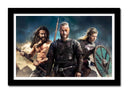 Cuadro enmarcado negro vikingos, guerra, medieval, ragnar, ladgerda