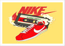 Lámina zapatilla nike clasic cortez, las tiburon, vintage, retro
