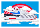 Lámina zaptilla nike total 90 air max, vintage, retro