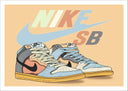 Lámina zapatilla nike SB, retro vintage
